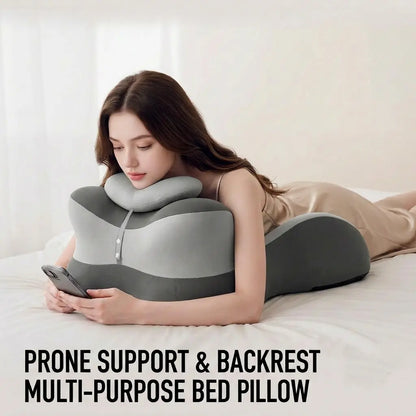 Ergonomic prone-position pillow - cool memory foam cushion